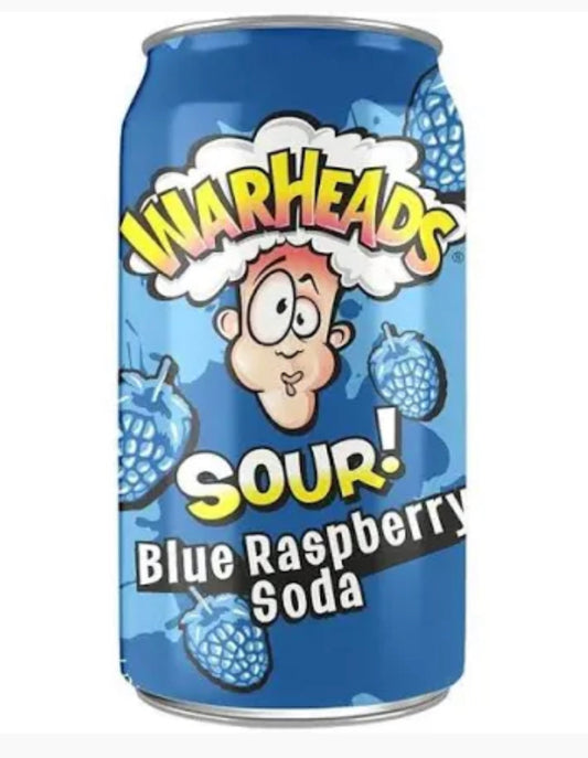 Warheads Sour Blue Raspberry Soda 355ml