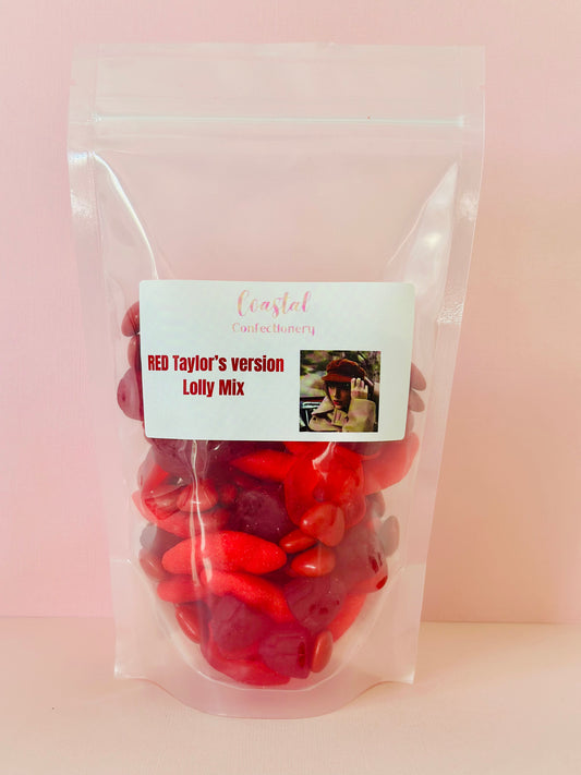 Red Taylor's Version Themed Lolly Mix Bags 300g